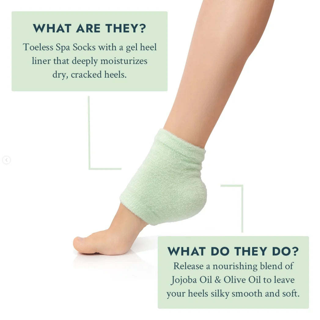 Voesh - Moisturizing Heel Socks With Gel Liner