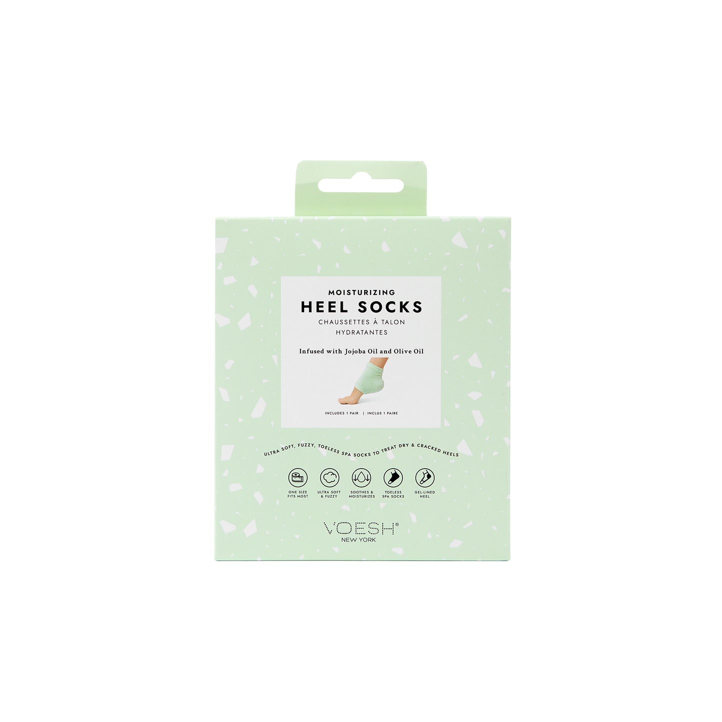 Voesh - Moisturizing Heel Socks With Gel Liner
