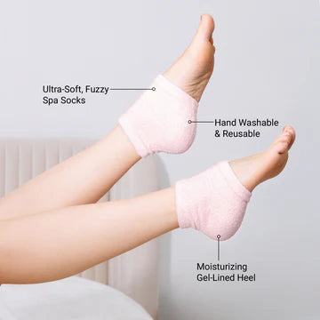 Voesh - Moisturizing Heel Socks With Gel Liner
